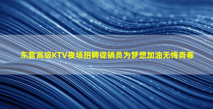 东营高级KTV夜场招聘促销员为梦想加油无悔青春